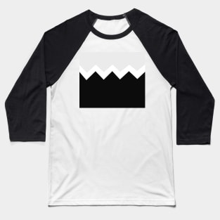 Abstract zigzag - gray, black and white. Baseball T-Shirt